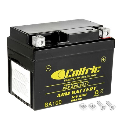 Caltric AGM Battery for Can-Am Bombardier DS90 DS90X 2002-2006 2009-2020