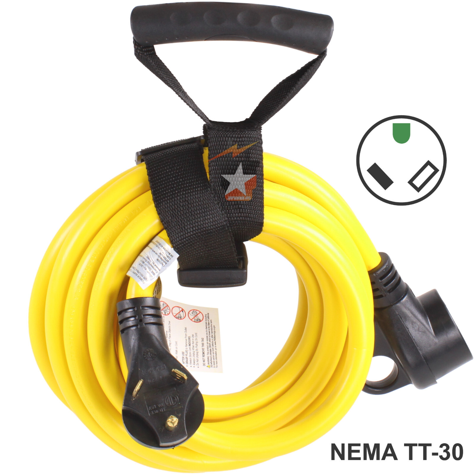 OPEN BOX - 25 Foot 30 Amp RV Extension Cord Power Supply Cable Trailer Motorhome