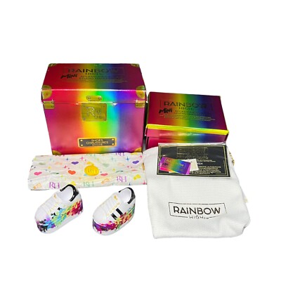 Rainbow High Mini Accessories Studio Amaya Raine Paint Splat Rare Shoes Sneakers