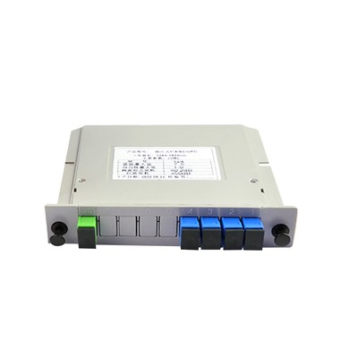 Telecom Single Mode Fiber Optical PLC Splitter SC/UPC 1*4 1x4, 1 to 4 Module