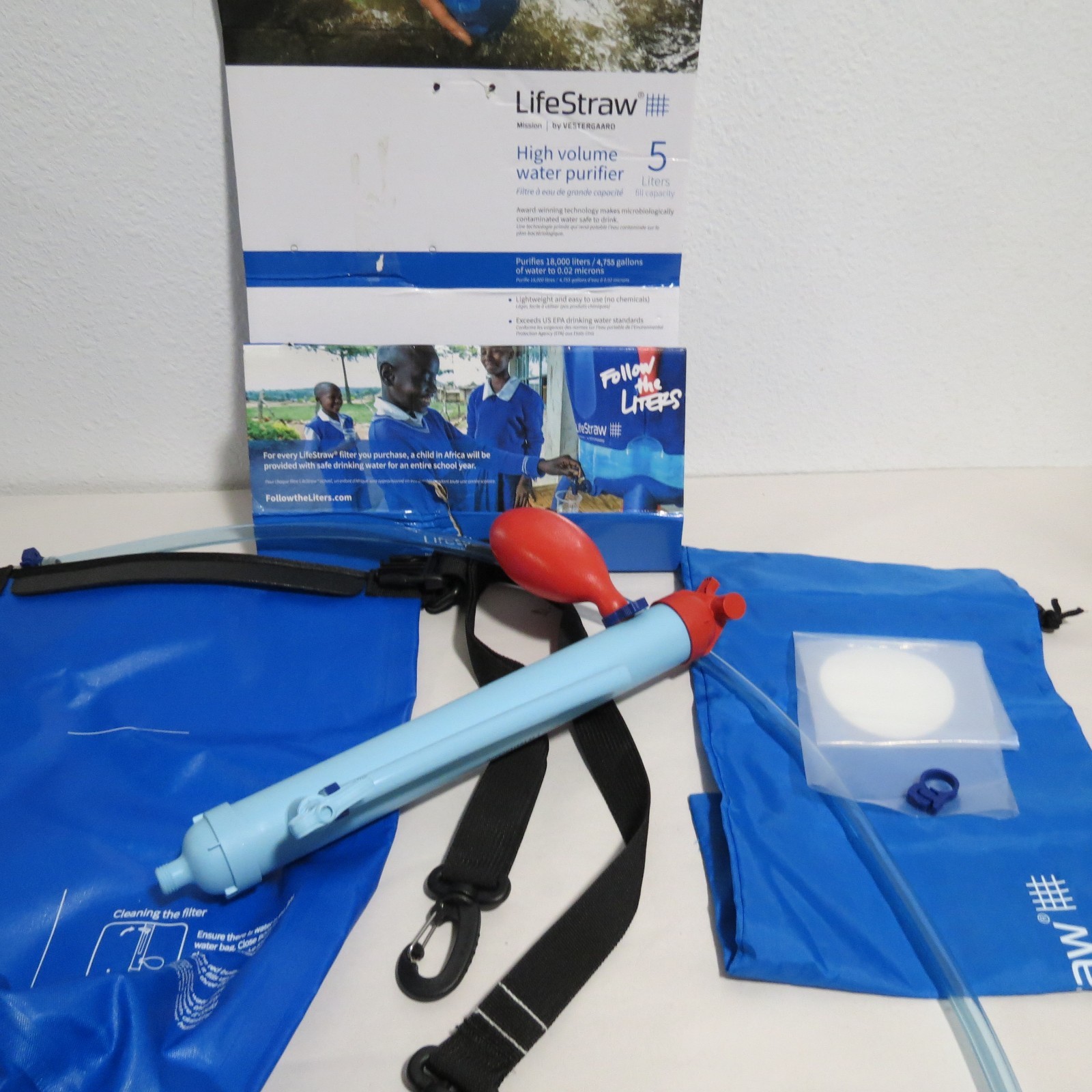 LifeStraw 5L Mission Water Purification System High-Volume Gravity-Fed Purifier