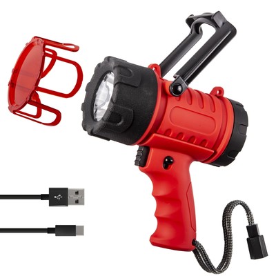 Rechargeable Spotlight Flashlights 1000 Lumen Super Bright Spot Light with 3 ...