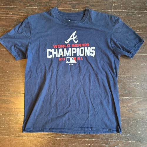 MLB - レア【Fanatics】BRAVES 2021 WS CHAMPIONS TEE Atlanta Braves 2021 World Series Champions Men's Sz XL