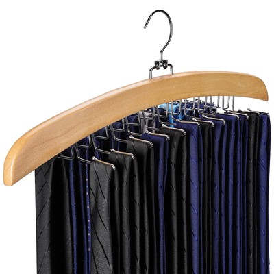 Tie Hanger 24 Hooks Tie Racks For Men Closet Tie Rack With Upgraded 360°Rotat...