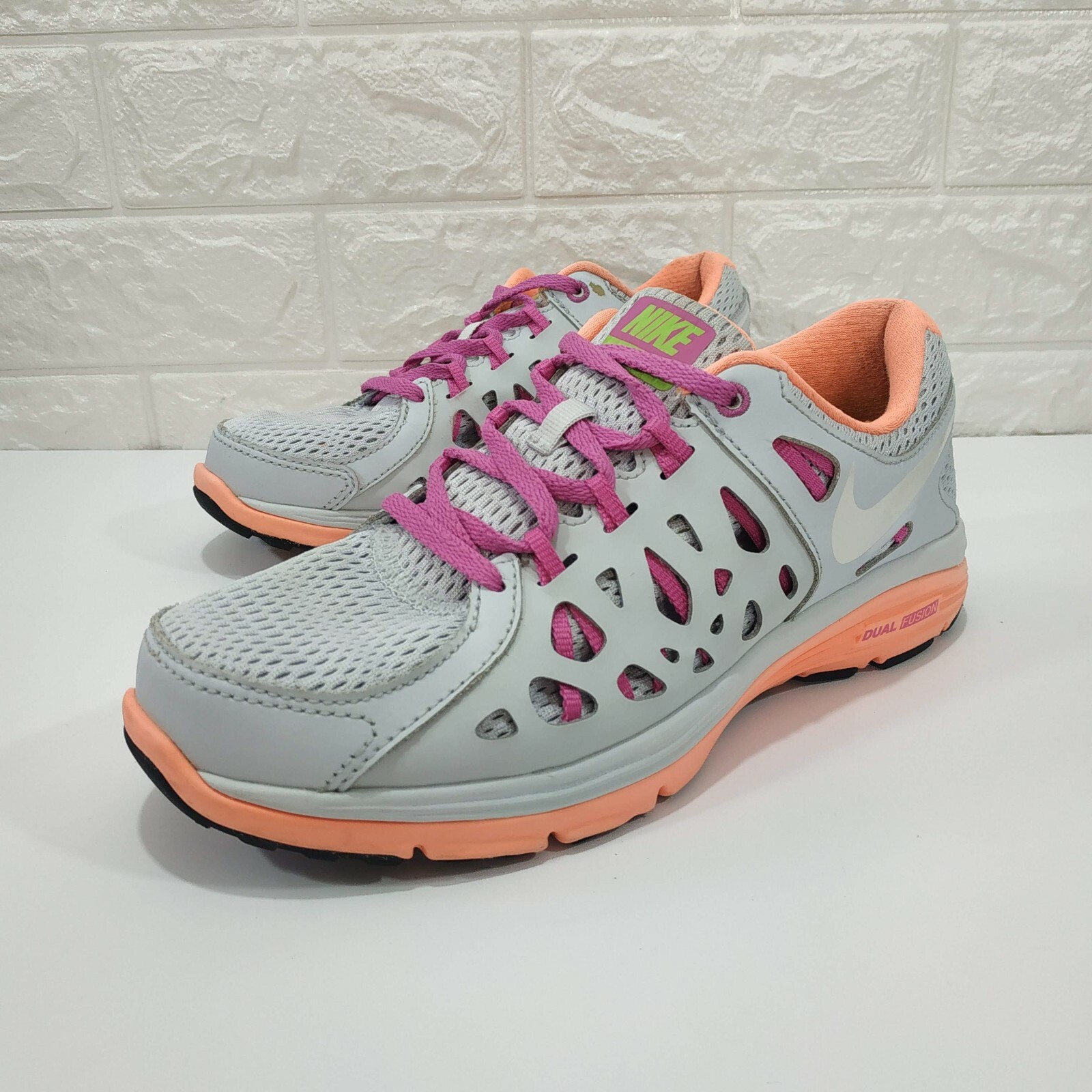 Nike Dual Fusion Run 2 Running Shoes Sz US 7.5 EUR 38.5 Gray Sneakers  599564-003 | eBay