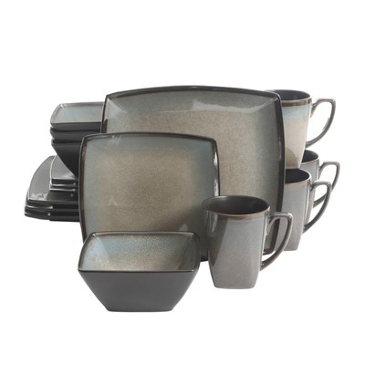 Gibson Elite Tequesta Square Reactive Glaze Stoneware Dinner