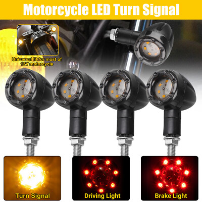4x LED Blinker Brake Turn Signals Lights For Yamaha V Star 250 650 950 1100 1300