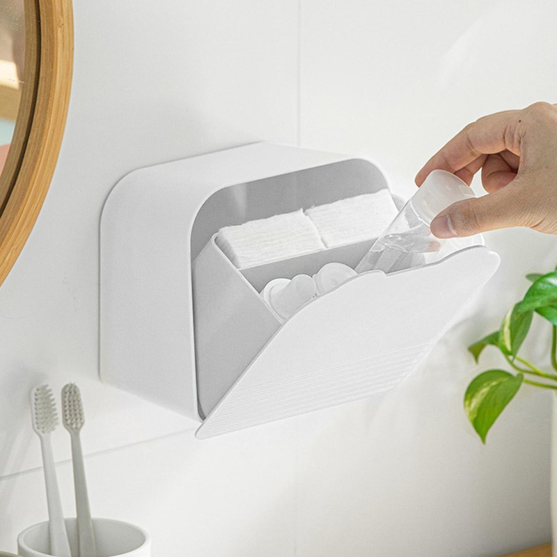 Wall Makeup Organizer Sanitary Napkin Storage Box for Bathro