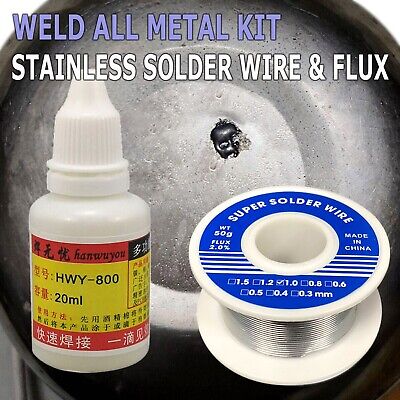 Aluminum Stainless Steel Lighter Solder Flux Paste + Wire Soldering Wire Tool