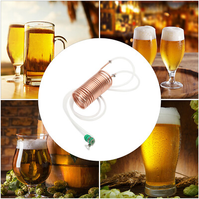 Copper Immersion Wort Chiller Coil Homebrew for Beer Brewing w/ Silicone Tubing