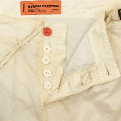 Pre-owned Heron Preston Beige Parachute Cargo Pants Size S $985