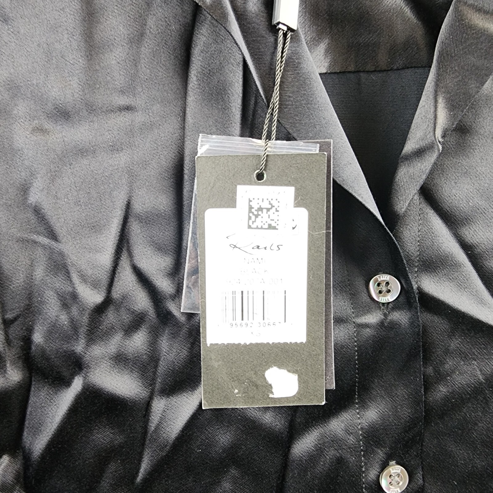 Rails Nami Button Up Blouse Women's XS Black Solid Notch Collar Long Sleeve - Picture 6 of 15
