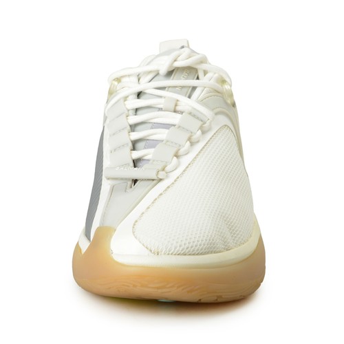 Pre-owned Balmain Men's "b-runner" Canvas & Leather Athletic Sneakers Shoes Us 12 Eur 45 In White/gray