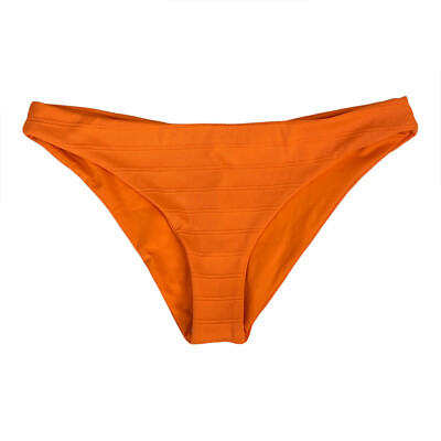 L Space Sandy Bikini Bottom Swim Texture Tangerine XL New $75