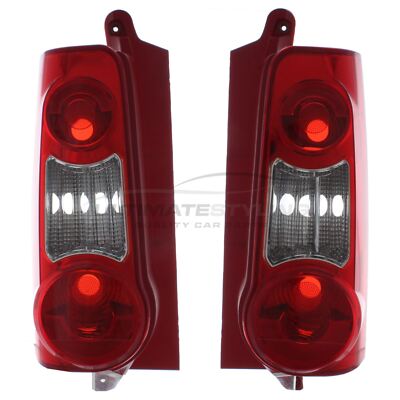 Citroen Berlingo Rear Light 2008-2012 Twin Door Tail Lamp Lens Pair Left & Right