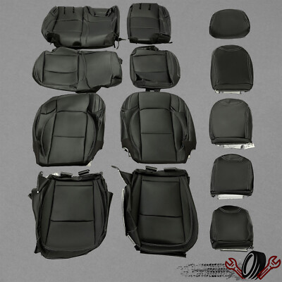 Full Set Leather Seat Covers w/ Headrest For 18-23 Jeep Wrangler JL 4 Dr Rubicon