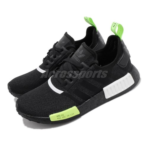 

Adidas Originals NMD_R1 BOOST Black Signal Green Мужская повседневная обувь унисекс EF4268, Черный, Nmd_r1