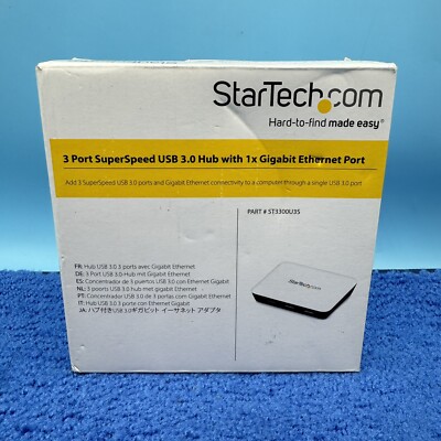 StarTech.com Gigabit Ethernet NIC Network Adapter 3.0 USB HUB  10/100/1000 Mbps