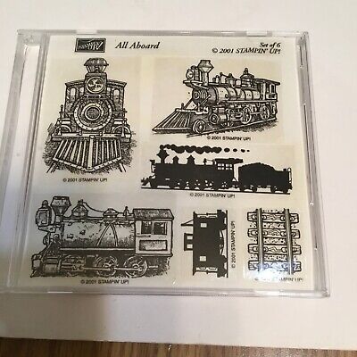 Stampin' Up! Retired Stamp Set - 2001 All Aboard Set Of 6 Stamps