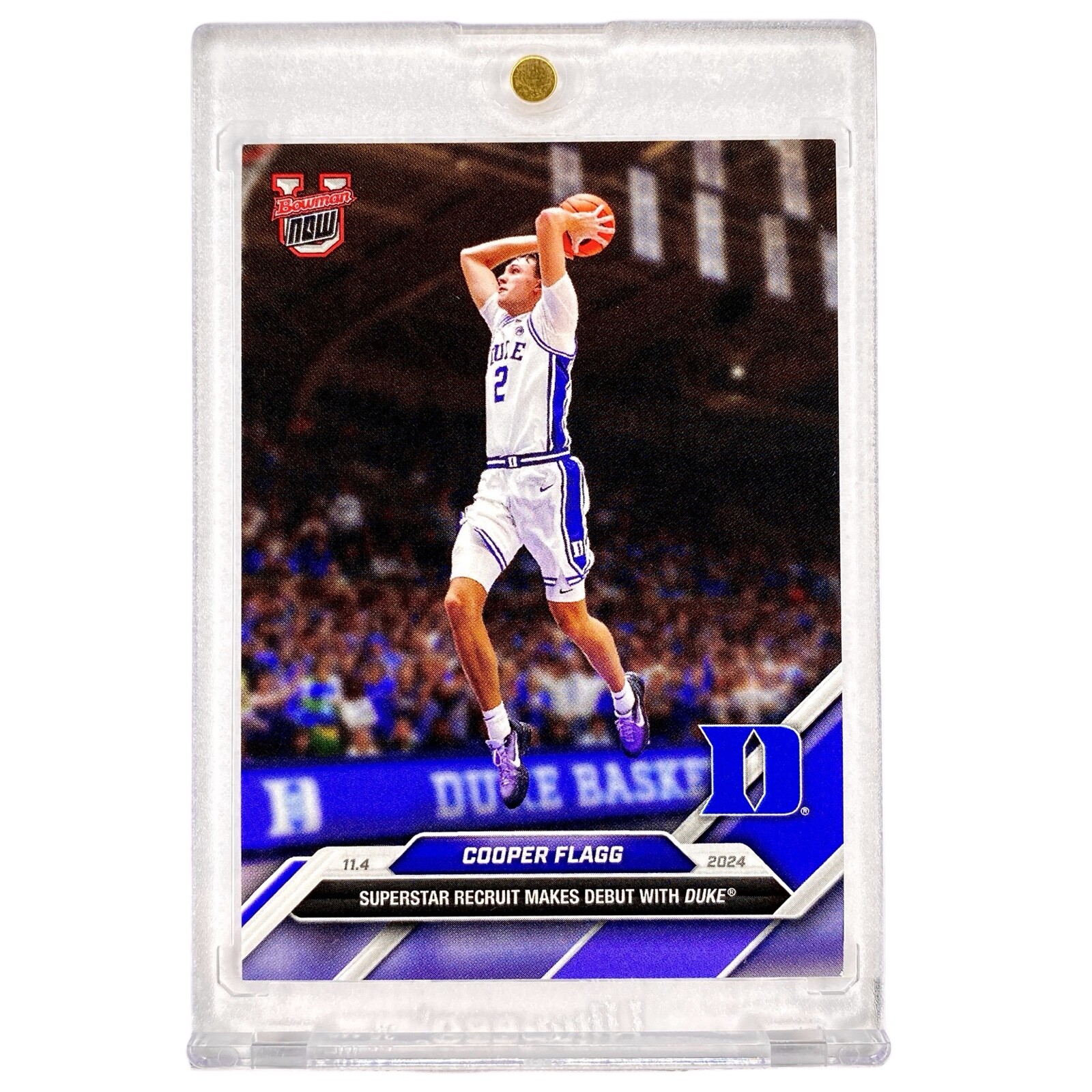 Cooper Flagg 1st BOWMAN INVESTMENT CARD DUKE TOP DRAFT PICK w/HOLDER