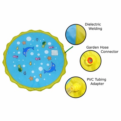 Little Lab Creations 67in-Diameter Sprinkle & Splash Party Pad Play Mat | Out...