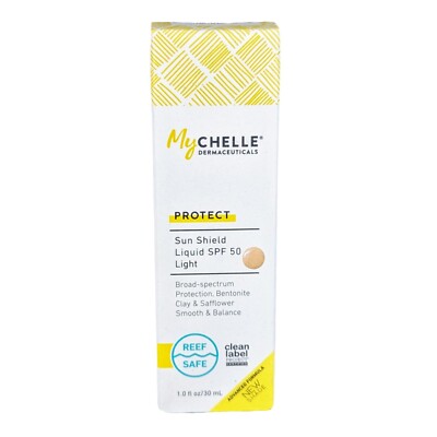 MyChelle Protect Sun Shield Liquid SPF 50 Broad Spectrum LIGHT 1.0 FL Oz NOS