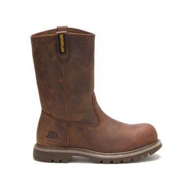 

Женские рабочие ботинки Caterpillar Revolver Steel Toe Dark Beige 9 W Кожаные ботинки