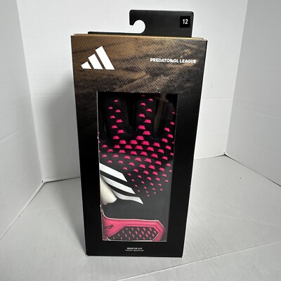 adidas Predator GL LGE Goalkeeper Gloves Black Pink Men s Size 12 New HN7993