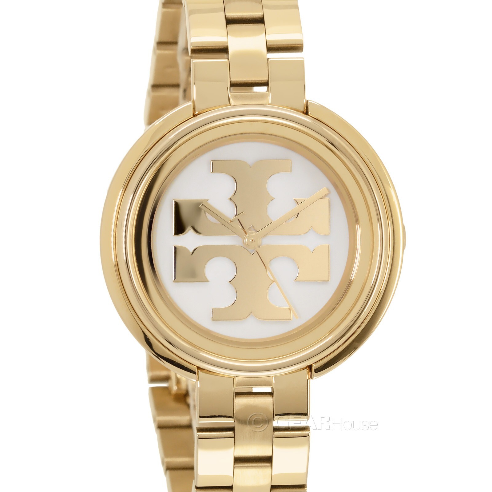 Tory Burch Miller Womens Gold Dress Watch, White Logo Dial Tory Burch Miller Womens Gold Dress Watch, White Logo Dial
