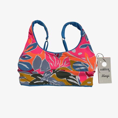 Maaji Sports Bra Womens S Small Multi Reversible Rainforest Brin Low Impact Pads