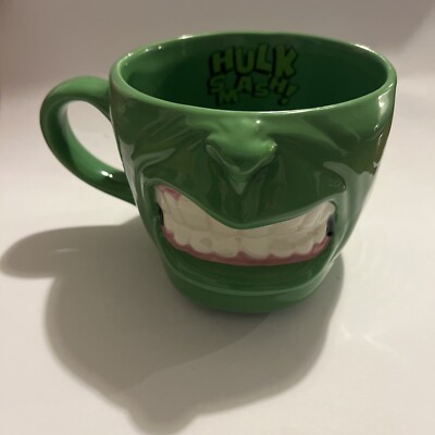 Marvel Incredible Hulk Smash Mug Zak Designs 3D Ceramic Green coffee Cup 17 oz