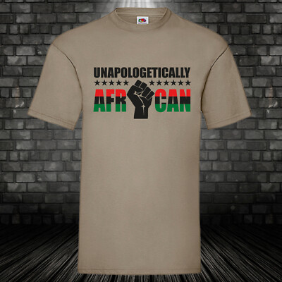 Black History African T-Shirt Unapologetically Afrika Malcolm X Martin L. King