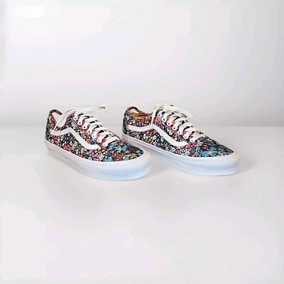 Vans Ward Platform Low Top White Floral Women s Size 9 Men s 7.5 Style 721356