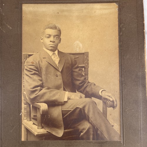 Antique Black White AFRICAN AMERICAN Photograph Estate Find  Cabinet Card