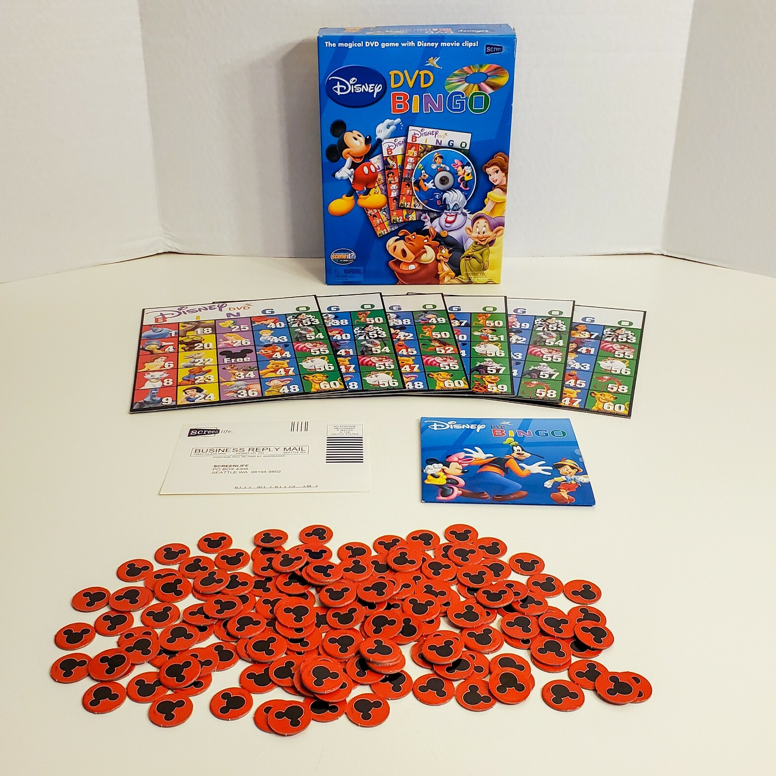 Disney DVD Bingo Family Kids Game COMPLETE 2008 ScreenLife 53741