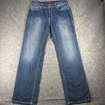 Rock & Roll Cowboy Men's Sz 33x36 Double Barrel Relaxed Straight Leg Jeans Blue