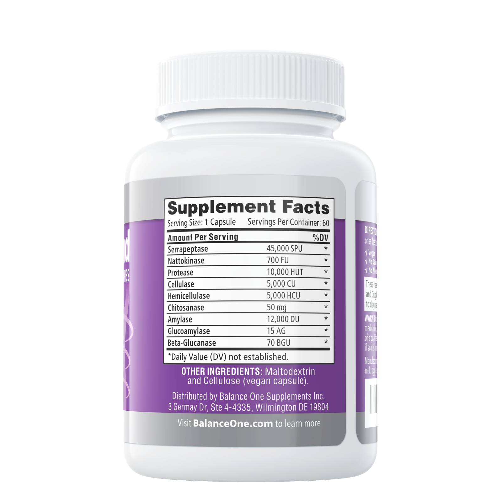 Balance ONE SerraDefend, Systemic & Digestive Enzymes, 2 Month Supply