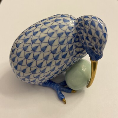 Herend Kiwi Bird w Egg #15344 Mint