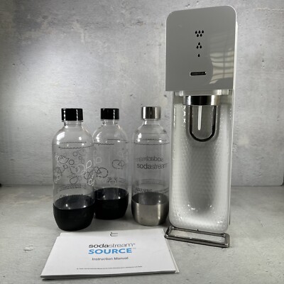 SodaStream Source Sparkling Water, Fizzy Carbonated Soda Maker W/bottles No CO2