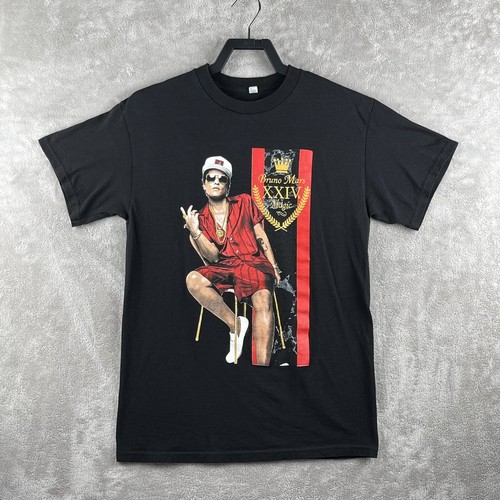 Bruno Mars The 24K Magic Tour 2017 Tee Shirt Black Size