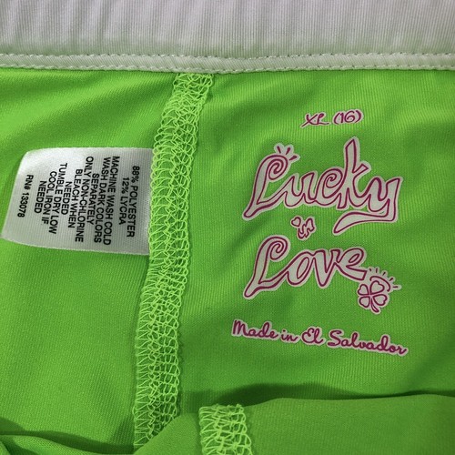 Lucky In Love Tennis Skirt Skort Striped Vaportex Youth Girl’s XL NWT