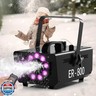 TEPU 800W Snow Maker Machines for Indoor Outdoors, Adjustable Snowflake Size with 9 Color Lights, Indoor and Outdoor Use, Snow Maker Machines for Indoor Outdoors for Parties Events,Black