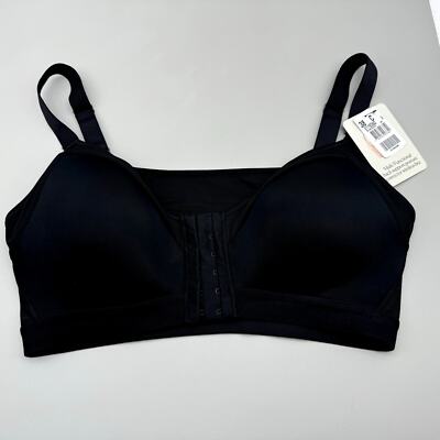 Leonisa Bra Womens 38C Black Multi Functional Posture Corrector Wireless Neutral
