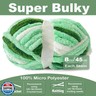 FREEASYFAR Chunky Chenille Yarn for Crocheting - Bulky Fluffy Yarn for Knitting -100% Polyester -Size 6-45 yds/8.8 oz Each Skein-Hand Knitting Blanket DIY (Mint Forest, 3 Pack)