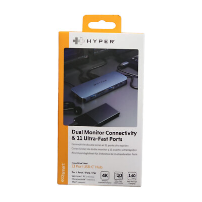 Hyper HyperDrive Next 11 Port USB-C Hub  support for PC MAC, & chromebook HD4006