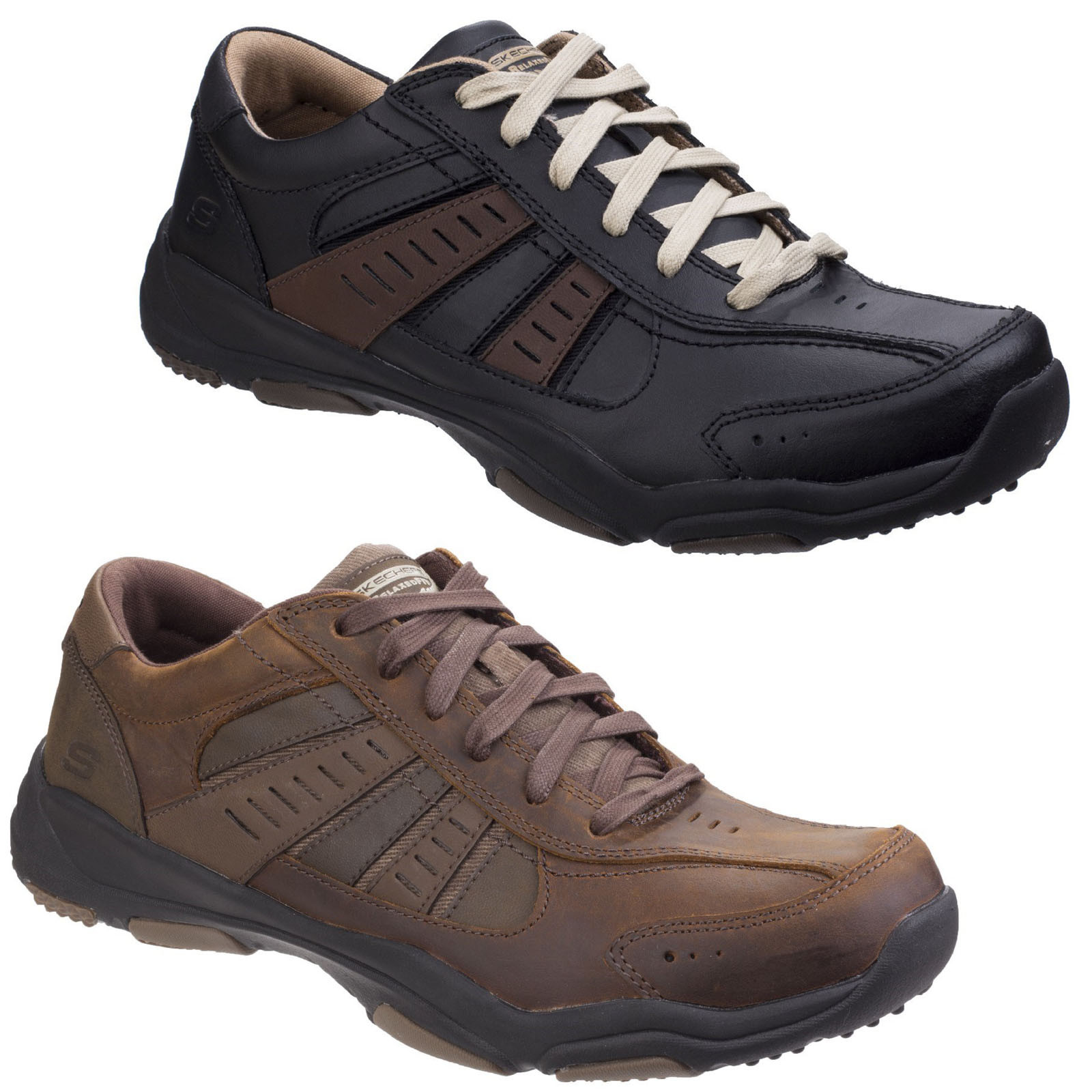 skechers memory foam homme brun