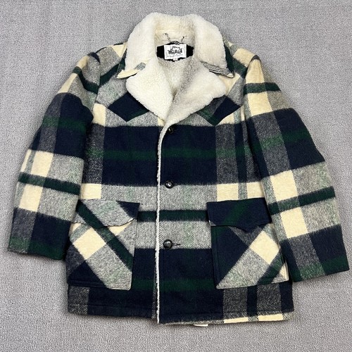 Vintage 70's Woolrich Flannel Jacket Sherpa Lined Men's