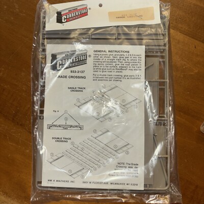 Walthers Cornerstone Series HO Scale Grade Crossing #933-3137 New Sealed NIP