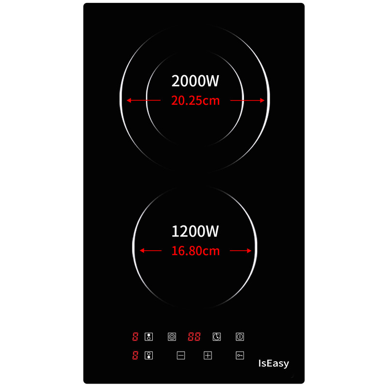 30 Cm Glaskeramik Kochfeld 2 Platten Kochfeld Elektro Kochfeld Autark 3200w