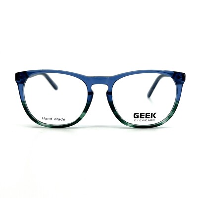 Geek Eyewear Snap Eyeglasses Acetate Blue Green frames 51-19 140 mm
